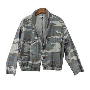 Ten Sixty Sherman Womens Bomber Jacket NEW w/Tags Sz XL Green Camo Militant Raw